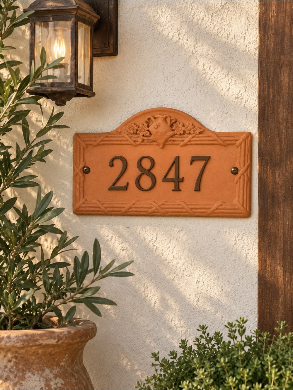 Terracotta House Number Plaque Kit